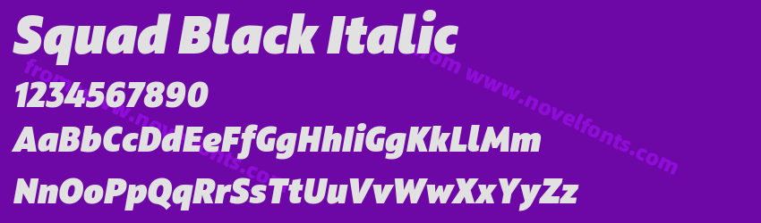 Squad Black ItalicPreview Squad Black ItalicPreview