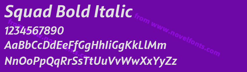 Squad Bold ItalicPreview Squad Bold ItalicPreview