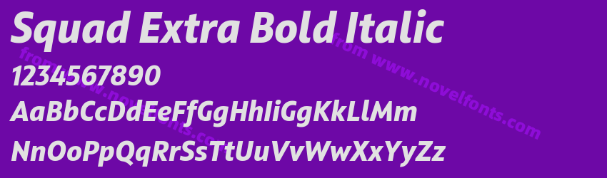 Squad Extra Bold ItalicPreview Squad Extra Bold ItalicPreview