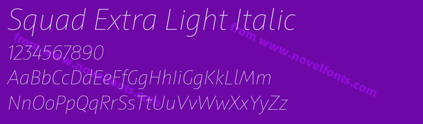 Squad Extra Light ItalicPreview Squad Extra Light ItalicPreview
