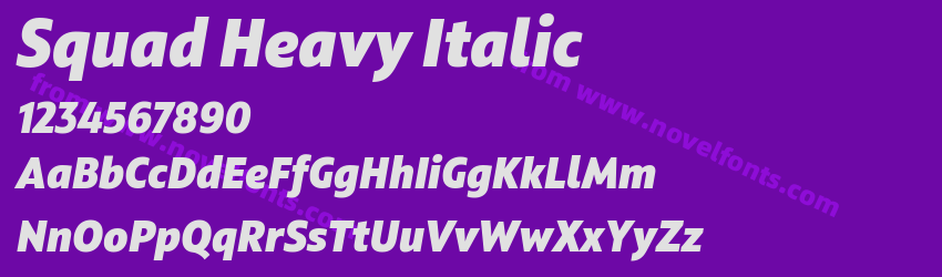 Squad Heavy ItalicPreview