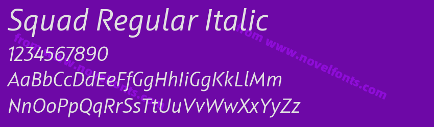 Squad Regular ItalicPreview Squad Regular ItalicPreview