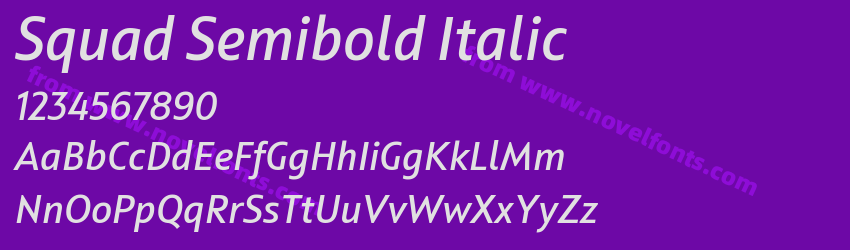 Squad Semibold ItalicPreview Squad Semibold ItalicPreview
