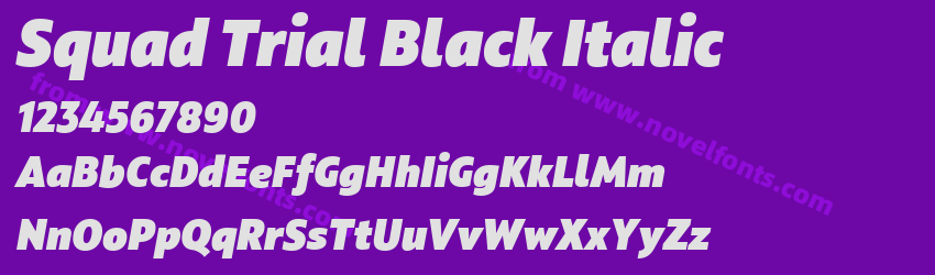 Squad Trial Black ItalicPreview Squad Trial Black ItalicPreview