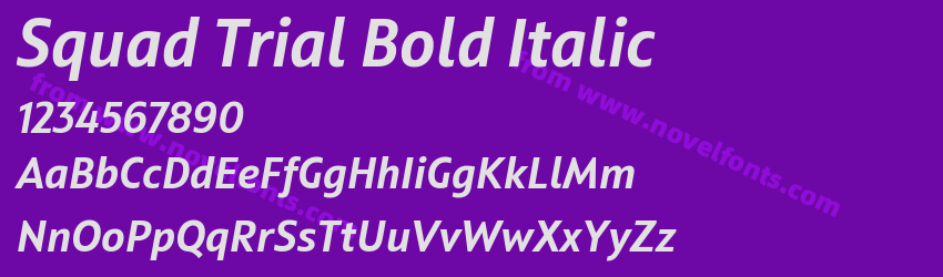 Squad Trial Bold ItalicPreview Squad Trial Bold ItalicPreview