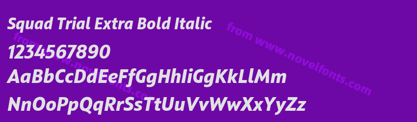 Squad Trial Extra Bold ItalicPreview Squad Trial Extra Bold ItalicPreview