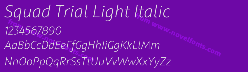 Squad Trial Light ItalicPreview