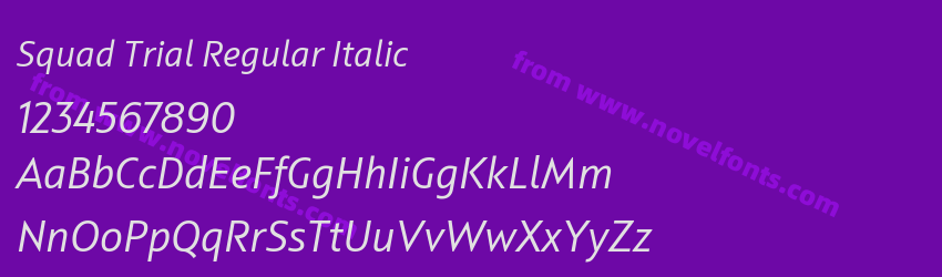 Squad Trial Regular ItalicPreview Squad Trial Regular ItalicPreview