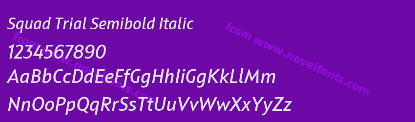 Squad Trial Semibold ItalicPreview Squad Trial Semibold ItalicPreview