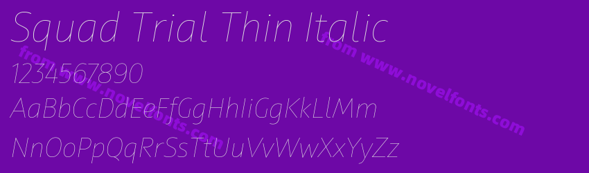 Squad Trial Thin ItalicPreview Squad Trial Thin ItalicPreview