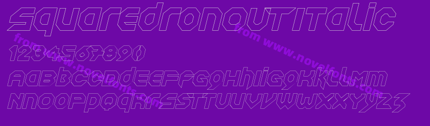 SquaredronOUT ItalicPreview SquaredronOUT ItalicPreview