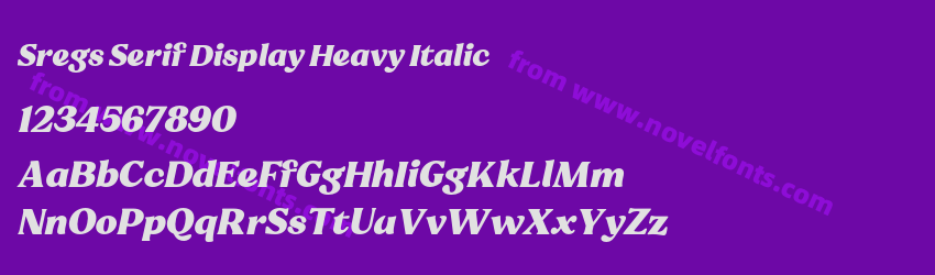 Sregs Serif Display Heavy ItalicPreview Sregs Serif Display Heavy ItalicPreview