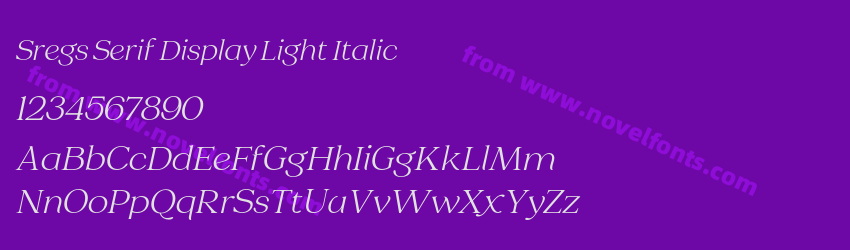 Sregs Serif Display Light ItalicPreview Sregs Serif Display Light ItalicPreview