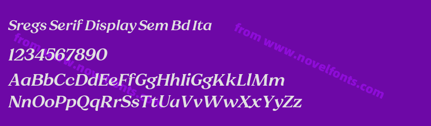 Sregs Serif Display Sem Bd ItaPreview Sregs Serif Display Sem Bd ItaPreview