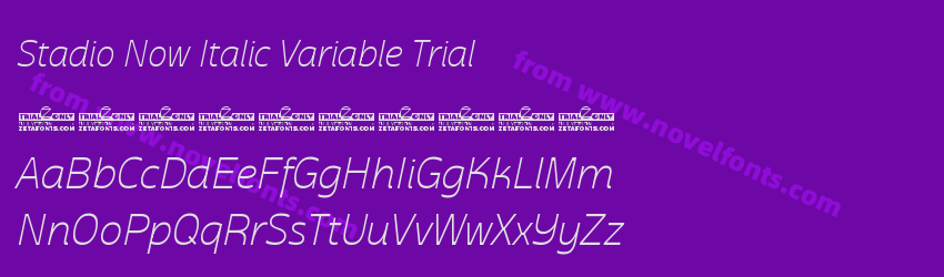 Stadio Now Italic Variable TrialPreview Stadio Now Italic Variable TrialPreview