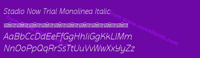 Stadio Now Trial Monolinea ItalicPreview Stadio Now Trial Monolinea ItalicPreview