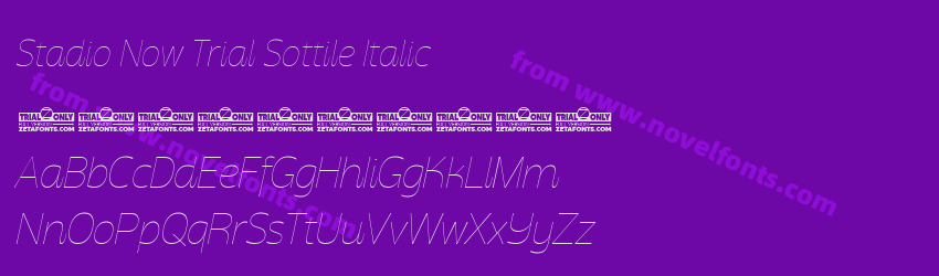 Stadio Now Trial Sottile ItalicPreview Stadio Now Trial Sottile ItalicPreview