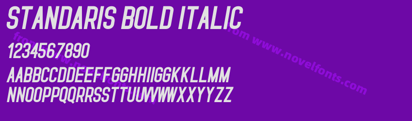 Standaris Bold ItalicPreview Standaris Bold ItalicPreview