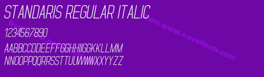 Standaris Regular ItalicPreview Standaris Regular ItalicPreview