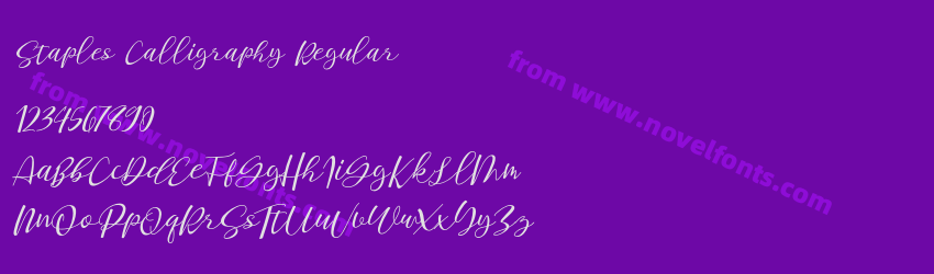 Staples Calligraphy RegularPreview Staples Calligraphy RegularPreview