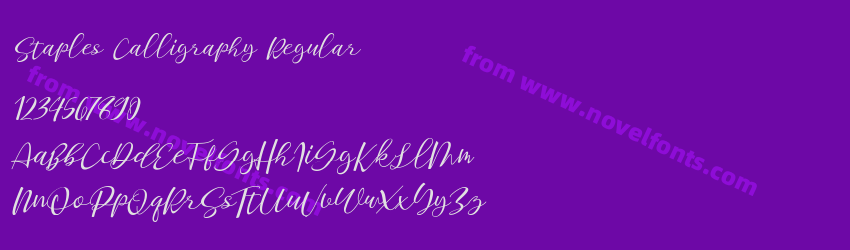 Staples Calligraphy RegularPreview Staples Calligraphy RegularPreview