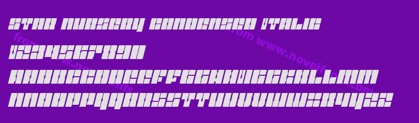 Star Nursery Condensed ItalicPreview Star Nursery Condensed ItalicPreview