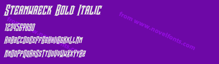 Steamwreck Bold ItalicPreview Steamwreck Bold ItalicPreview