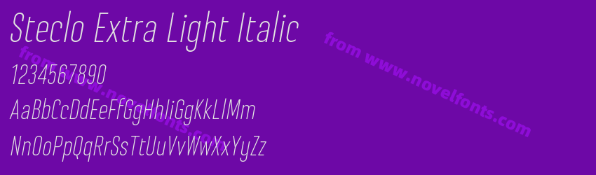 Steclo Extra Light ItalicPreview Steclo Extra Light ItalicPreview