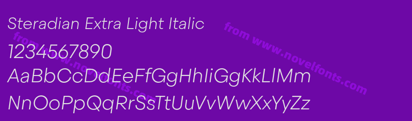 Steradian Extra Light ItalicPreview Steradian Extra Light ItalicPreview