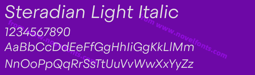 Steradian Light ItalicPreview Steradian Light ItalicPreview