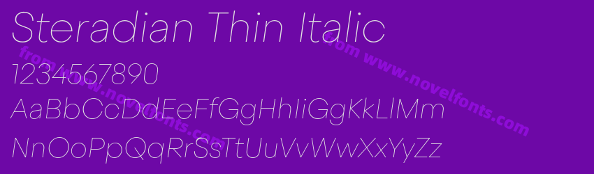 Steradian Thin ItalicPreview Steradian Thin ItalicPreview