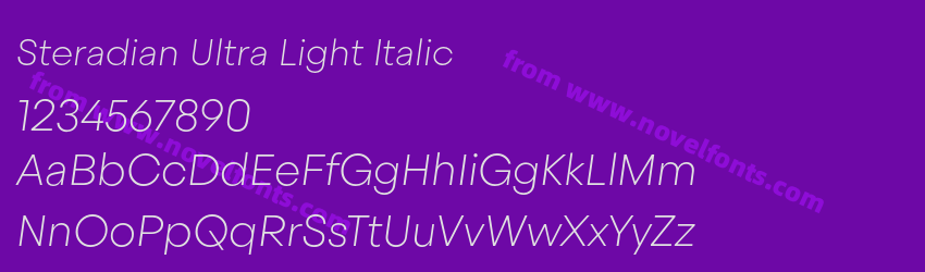 Steradian Ultra Light ItalicPreview Steradian Ultra Light ItalicPreview
