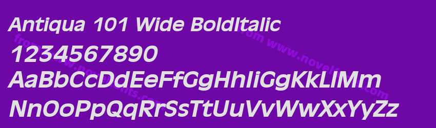 Antiqua 101 Wide BoldItalicPreview