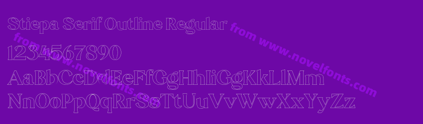 Stiepa Serif Outline RegularPreview Stiepa Serif Outline RegularPreview