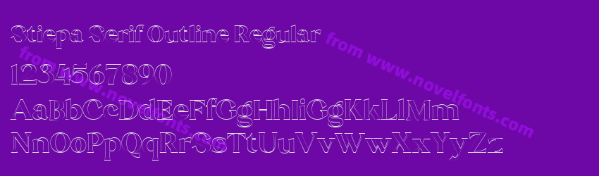 Stiepa Serif Outline RegularPreview Stiepa Serif Outline RegularPreview