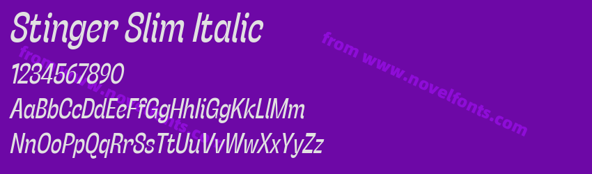 Stinger Slim ItalicPreview Stinger Slim ItalicPreview