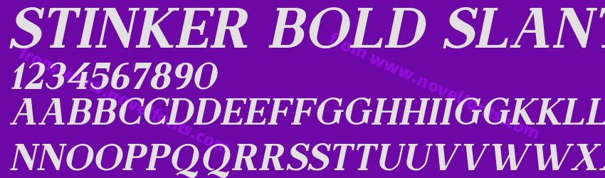 Stinker Bold SlantPreview Stinker Bold SlantPreview