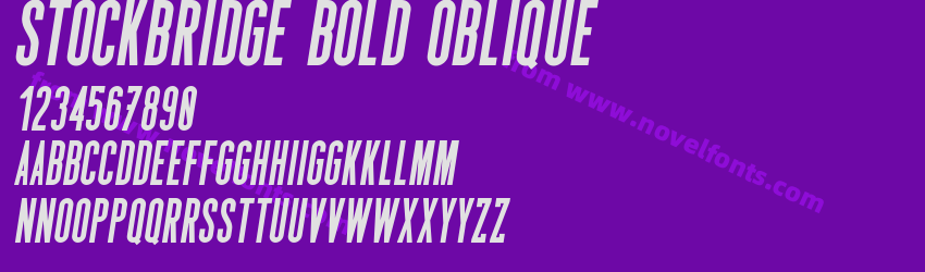 Stockbridge Bold ObliquePreview Stockbridge Bold ObliquePreview