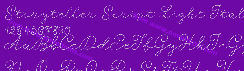 Storyteller Script Light ItalicPreview Storyteller Script Light ItalicPreview