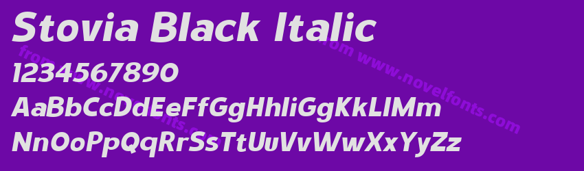 Stovia Black ItalicPreview Stovia Black ItalicPreview