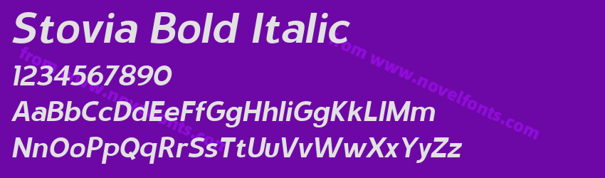 Stovia Bold ItalicPreview Stovia Bold ItalicPreview