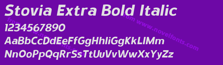 Stovia Extra Bold ItalicPreview Stovia Extra Bold ItalicPreview