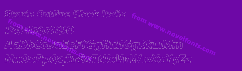 Stovia Outline Black ItalicPreview Stovia Outline Black ItalicPreview