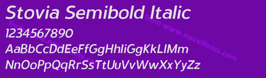 Stovia Semibold ItalicPreview Stovia Semibold ItalicPreview