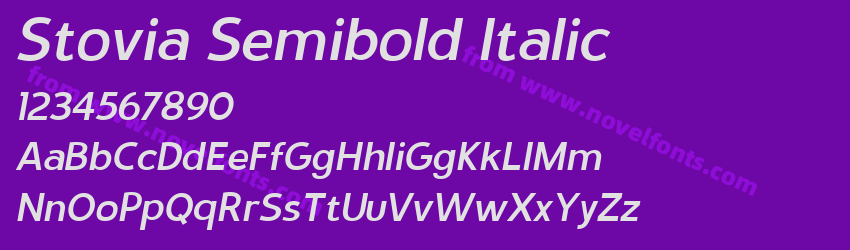 Stovia Semibold ItalicPreview Stovia Semibold ItalicPreview