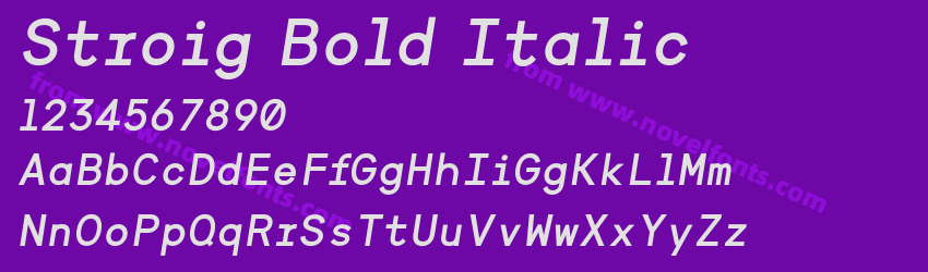 Stroig Bold ItalicPreview Stroig Bold ItalicPreview
