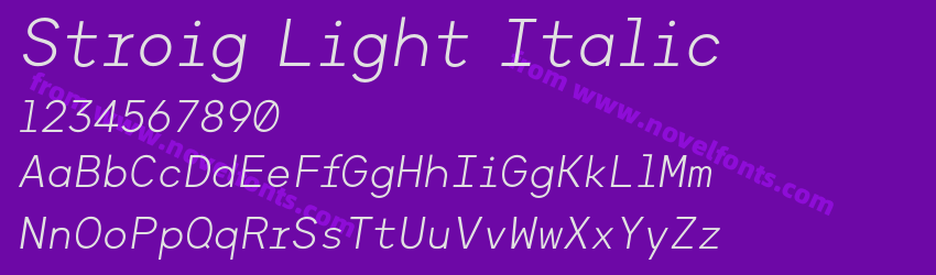 Stroig Light ItalicPreview Stroig Light ItalicPreview