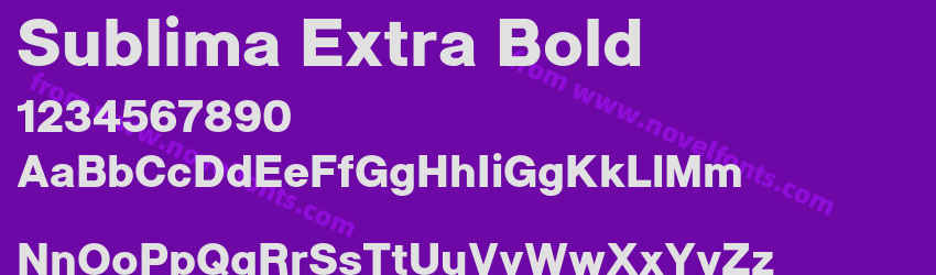 Sublima Extra BoldPreview Sublima Extra BoldPreview