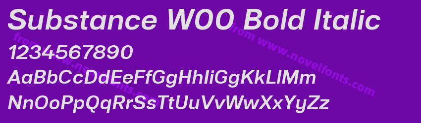 Substance W00 Bold ItalicPreview Substance W00 Bold ItalicPreview