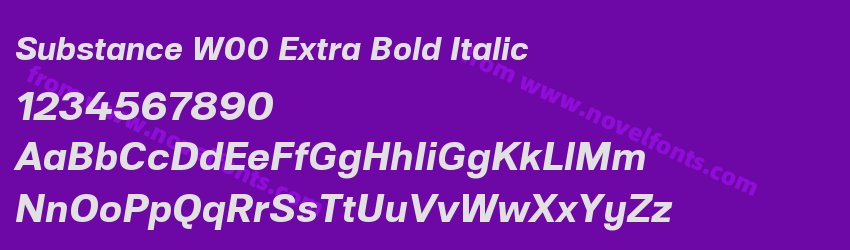 Substance W00 Extra Bold ItalicPreview Substance W00 Extra Bold ItalicPreview